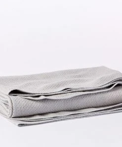 Coyuchi Honeycomb Blanket - Pewter Quilts + Blankets