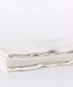 Coyuchi Quilts + Blankets Honeycomb Blanket - White