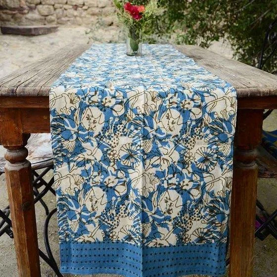 Ichcha Handcrafted Azul Table Runner 1 Ichcha Handcrafted Azul Table Runner