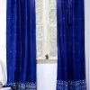Ichcha Handcrafted Border Indigo Curtain