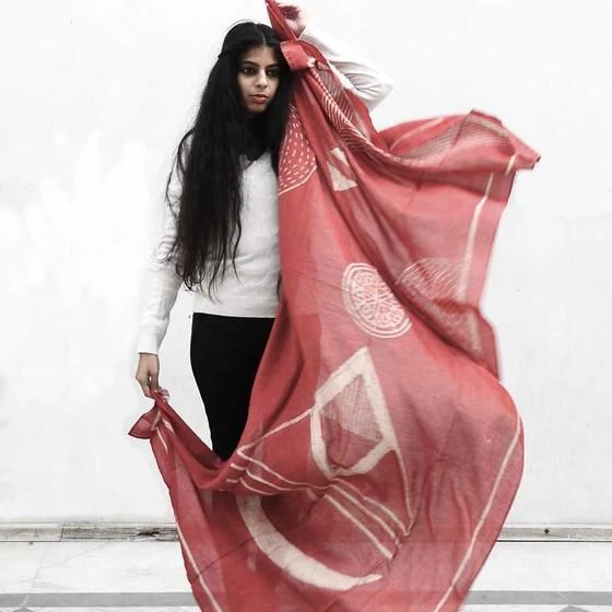 Ichcha Chakra Red Scarf Handcrafted 2 Ichcha Chakra Red Scarf Handcrafted