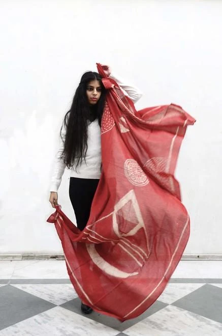 Ichcha Chakra Red Scarf Handcrafted 4 Ichcha Chakra Red Scarf Handcrafted