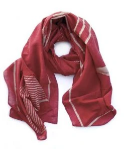 Ichcha Chakra Red Scarf Handcrafted