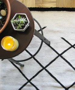 Ichcha Home Goods Cross Hatch Dhurrie Rug 6 Ichcha Home Goods Cross Hatch Dhurrie Rug