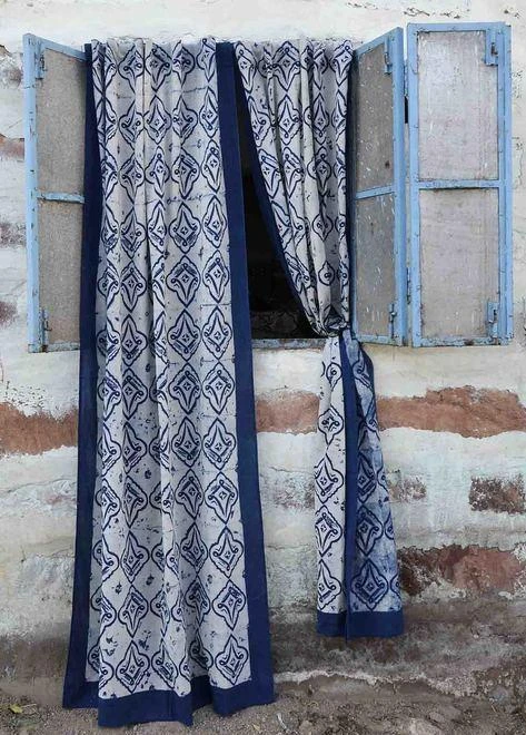 Ichcha Linocut Curtain Handcrafted 4 Ichcha Linocut Curtain Handcrafted