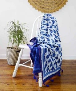 Ichcha Magnolia Throw Blanket Handcrafted