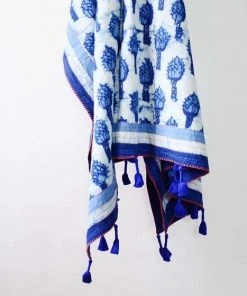 Ichcha Magnolia Throw Blanket Handcrafted