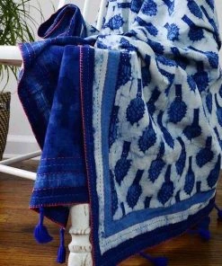 Ichcha Magnolia Throw Blanket Handcrafted