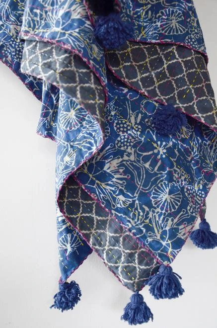 Ichcha Handcrafted Mahi Reversible Throw Blanket 5 Ichcha Handcrafted Mahi Reversible Throw Blanket