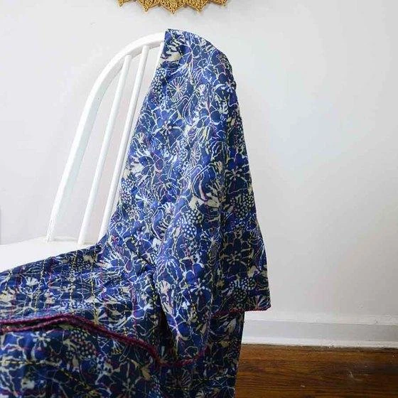 Ichcha Handcrafted Mahi Reversible Throw Blanket 2 Ichcha Handcrafted Mahi Reversible Throw Blanket