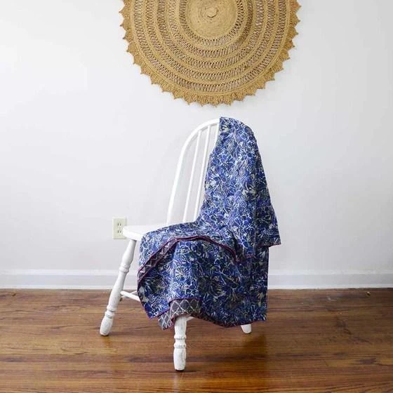 Ichcha Handcrafted Mahi Reversible Throw Blanket 1 Ichcha Handcrafted Mahi Reversible Throw Blanket