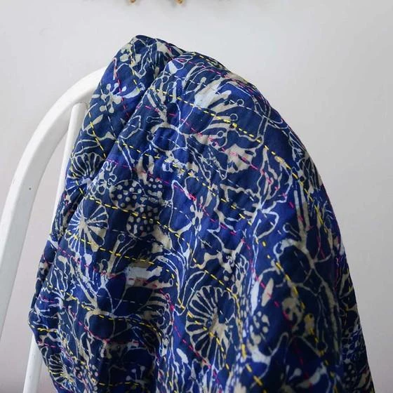 Ichcha Handcrafted Mahi Reversible Throw Blanket 3 Ichcha Handcrafted Mahi Reversible Throw Blanket