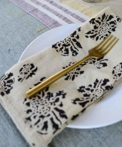 Ichcha Marigold Floral Napkin Set Handcrafted