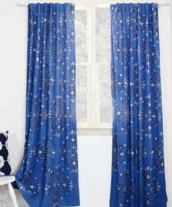 Ichcha Handcrafted Mumtaz Blue Curtain