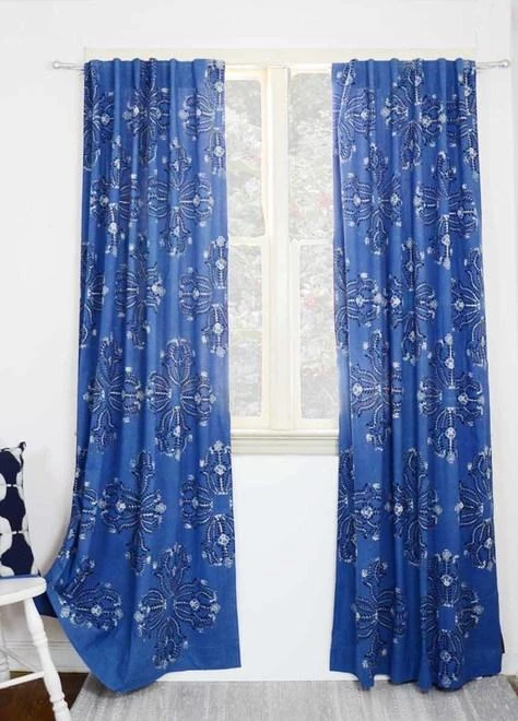 Ichcha Handcrafted Mumtaz Blue Curtain 1 Ichcha Handcrafted Mumtaz Blue Curtain