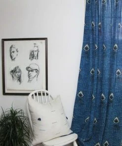 Ichcha Nazar Indigo Curtain Handcrafted