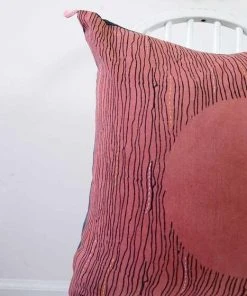 Ichcha Red Moon Throw Pillow Cover