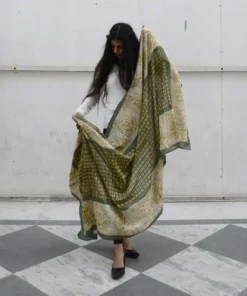 Ichcha Accessories Green Rose Scarf 5 Ichcha Accessories Green Rose Scarf