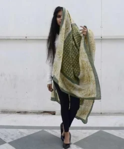 Ichcha Accessories Green Rose Scarf 6 Ichcha Accessories Green Rose Scarf