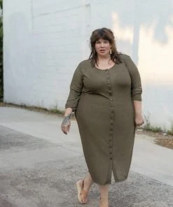 Altar Clothing Ila Upcycled Dress - Gilded Olive