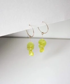 Giulia Letzi + META Jewelry Illuminating Upcycled Chain Drop Earrings - Yellow