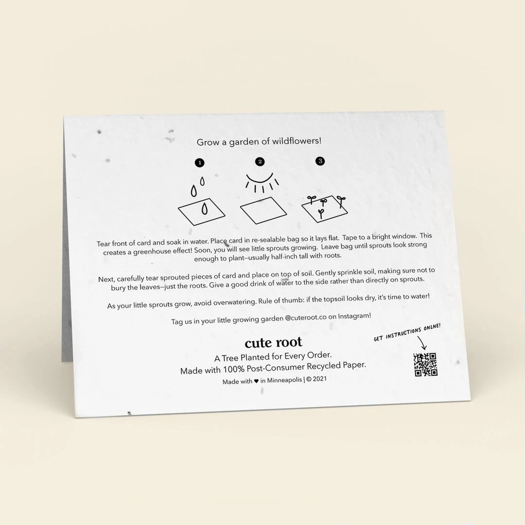 Cute Root Indigo Blue Plantable Cards - 8 Pack Greeting Cards 2 Cute Root Indigo Blue Plantable Cards - 8 Pack Greeting Cards