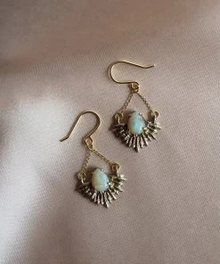 Iron Oxide Boundless Light Opal Earrings Jewelry