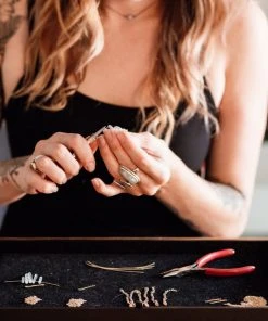 Iron Oxide Jewelry Brass Shield Earrings