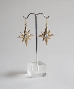 Iron Oxide Polaris Single-Star Earrings