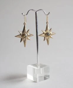 Iron Oxide Polaris Single-Star Earrings