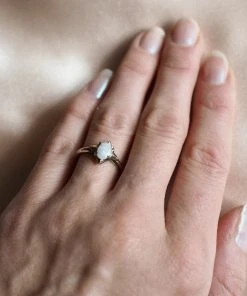 Iron Oxide Jewelry Stardust Opal Ring