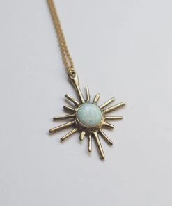 Iron Oxide Sunburst Choker Necklace Handcrafted