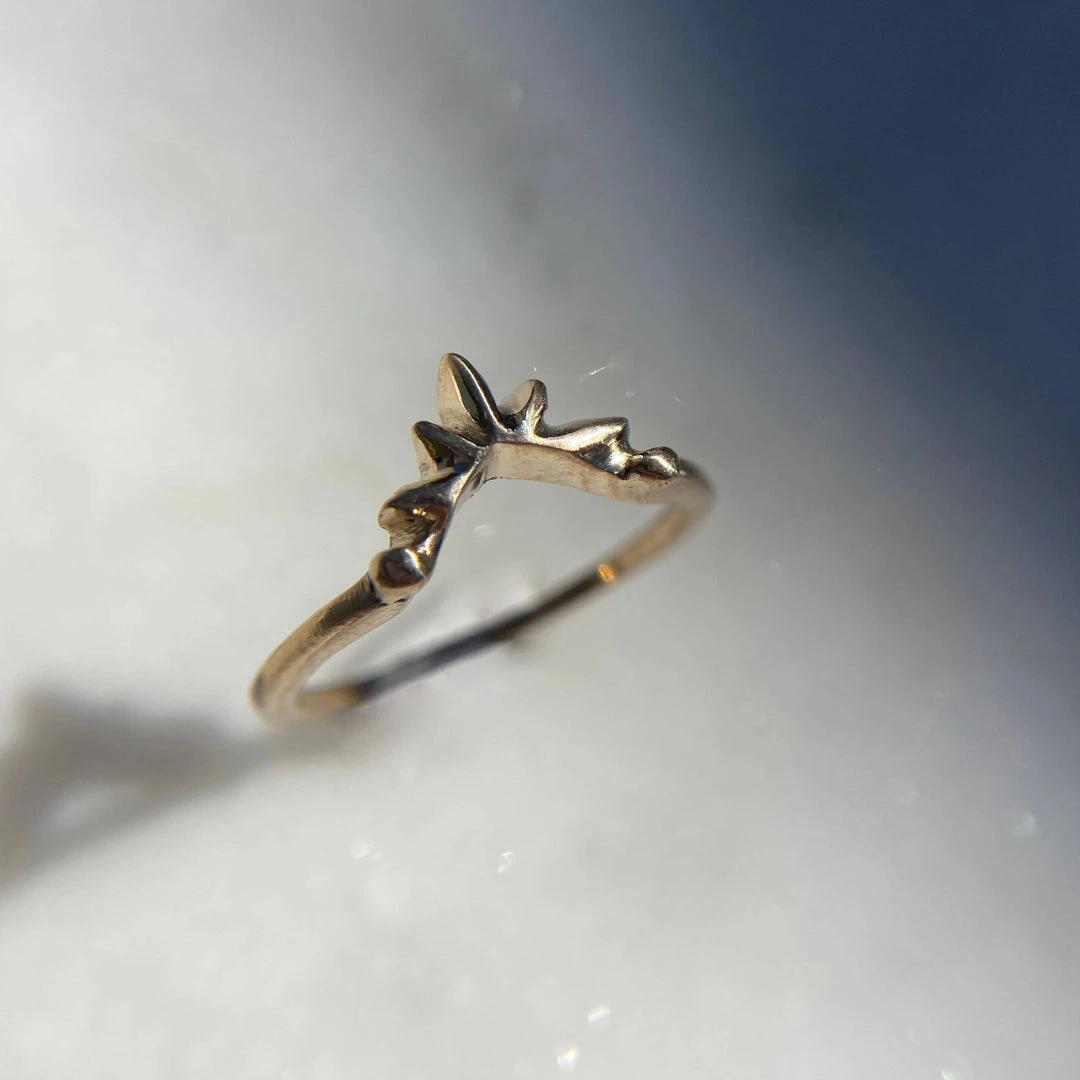 Iron Oxide Sunburst Stacking Ring Jewelry 1 Iron Oxide Sunburst Stacking Ring Jewelry