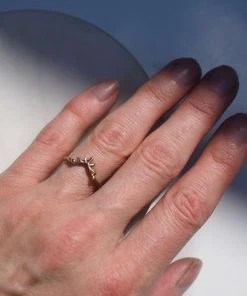 Iron Oxide Sunburst Stacking Ring Jewelry