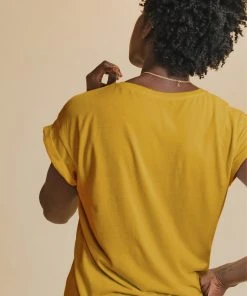 Poplinen Best Sellers Jane Cuffed Hemp Tee