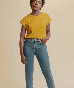 Poplinen Best Sellers Jane Cuffed Hemp Tee