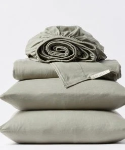 Coyuchi Home Goods Jersey Sheet Set - Laurel