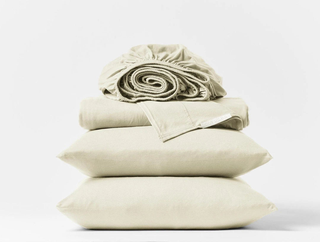 Coyuchi Jersey Sheet Set - Undyed Best Sellers 1 Coyuchi Jersey Sheet Set - Undyed Best Sellers