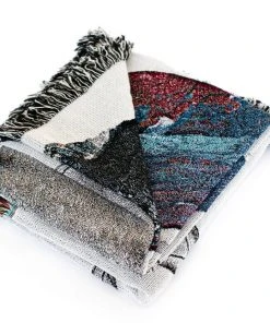 K-apostrophe Calma Upcycled Throw Blanket Home Goods