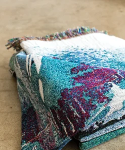 K-apostrophe Manchas + Marks Upcycled Throw Blanket