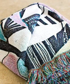 K-apostrophe Miro Upcycled Throw Blanket Home Goods
