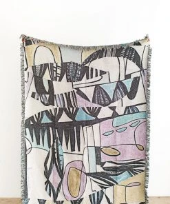 K-apostrophe Miro Upcycled Throw Blanket Home Goods