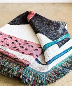 K-apostrophe Practicing Restraint Upcycled Throw Blanket Home Goods