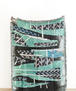 K-apostrophe Tiebele Upcycled Woven Throw Blanket