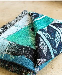 K-apostrophe Tiebele Upcycled Woven Throw Blanket