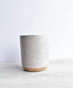Katie Mudd Simple Speckled Stoneware Sipper Set - White