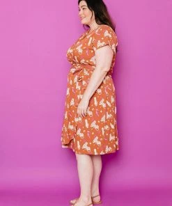 Mata Traders Katie Orchid Tigress Wrap Dress