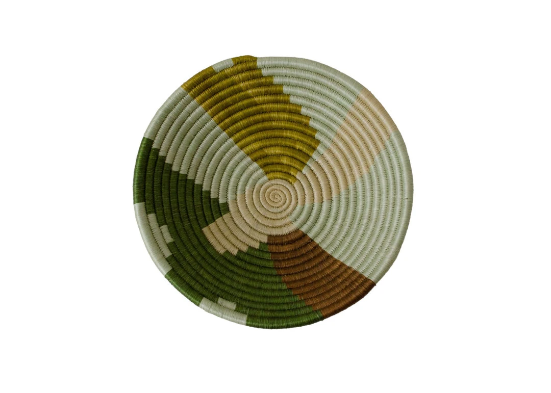 KAZI Abstract Olive Medium Round Basket KAZI Abstract Olive Medium Round Basket