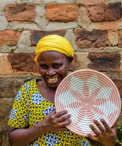 KAZI Medium Apricot Hope Round Basket