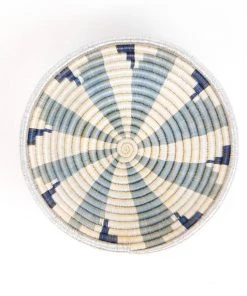 KAZI Medium Metallic Silver Virunga Round Basket Home Goods